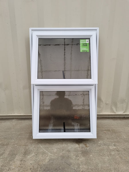 Aluminium Window White  600mm Wide  x 1000mm  High  [#4804 SF] JoineryRecycle.co.nz