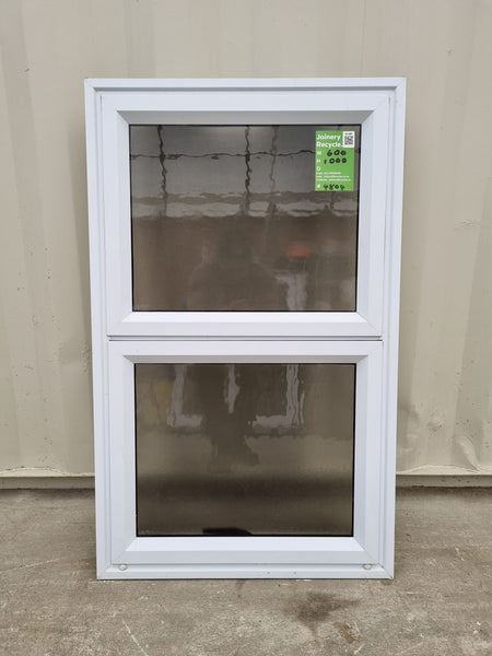 White Aluminium Window  600 W  x 1000  H  [#4804 SF] JoineryRecycle.co.nz