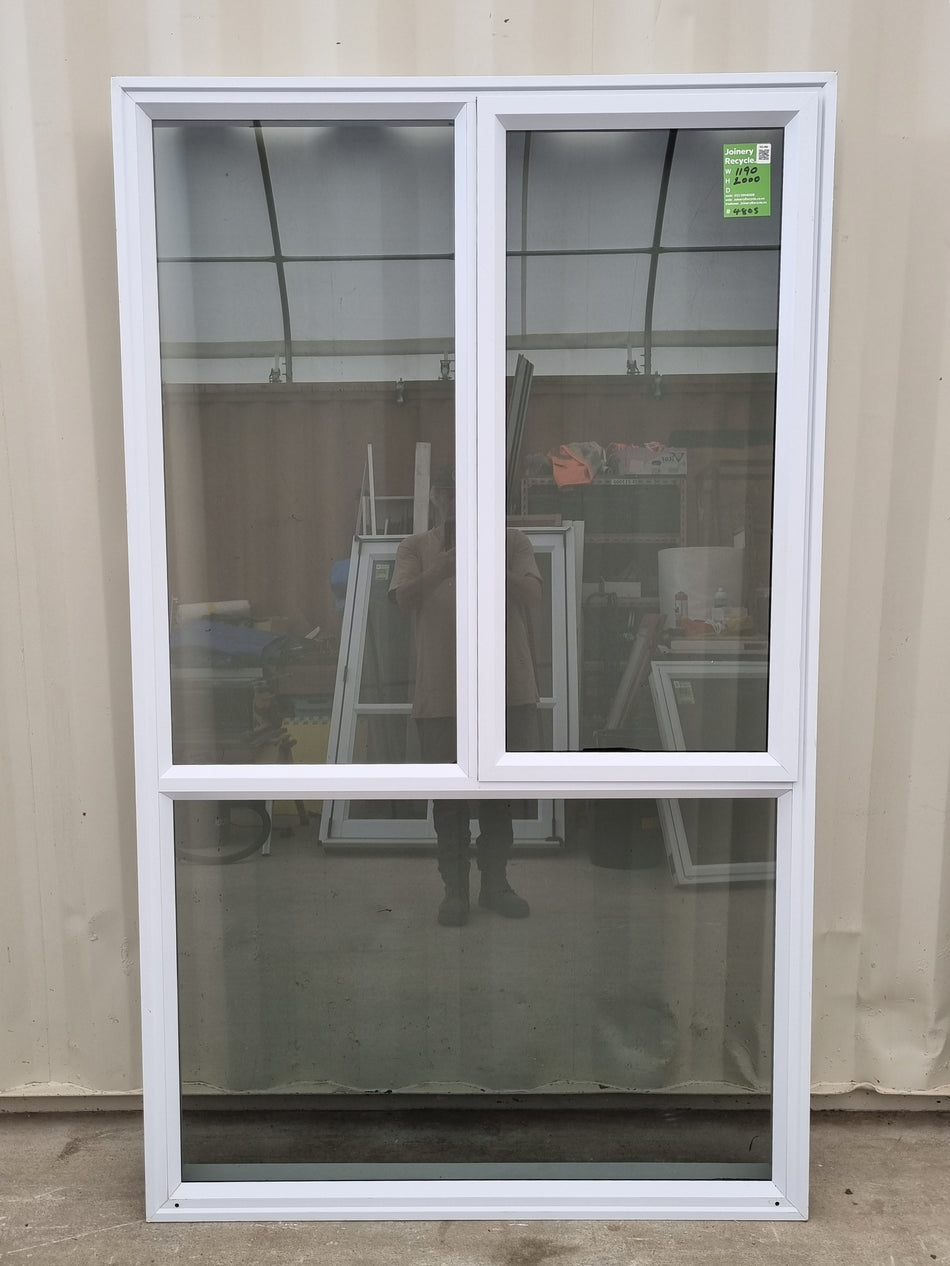 Aluminium Window White  1190 mm Wide  x  2000 mm High  [#4805 SF] JoineryRecycle.co.nz