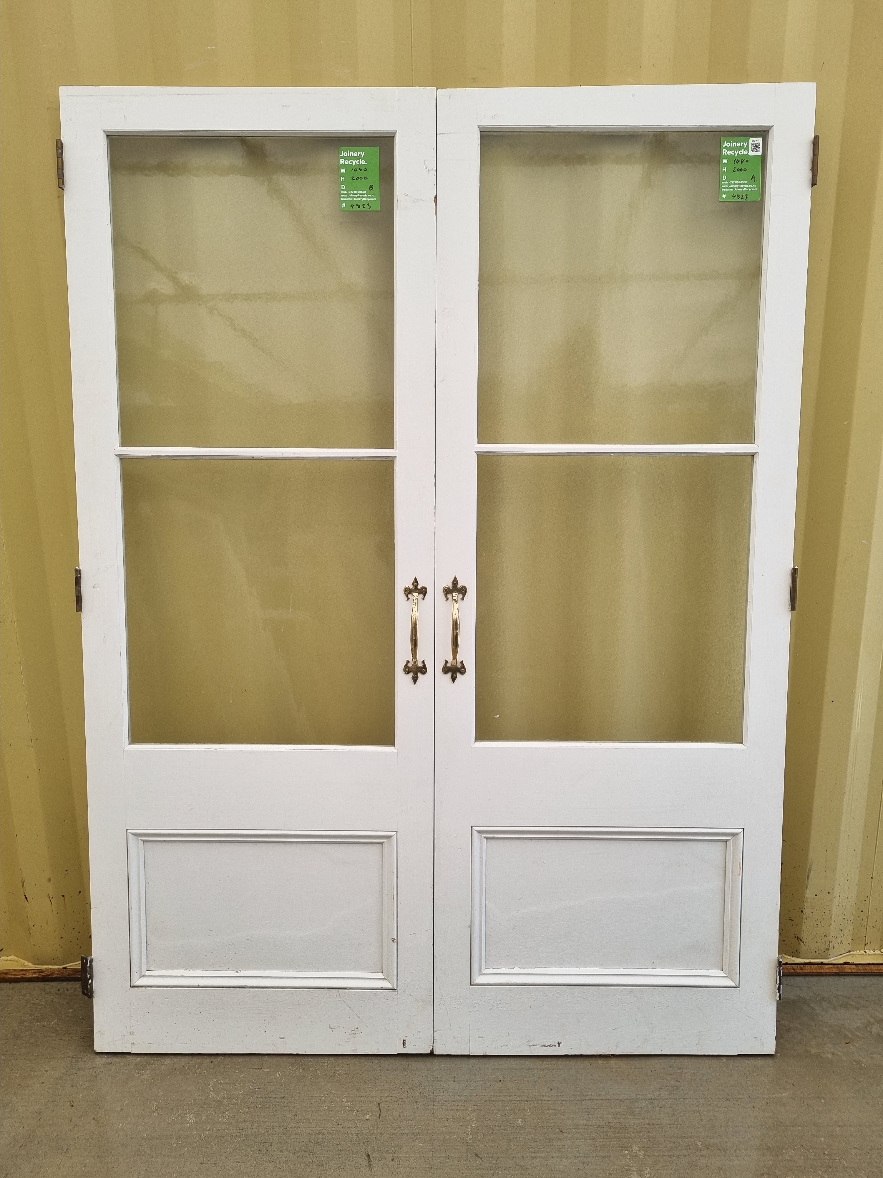 Wooden VILLA French Doors 1480 W x 2000 H [#4823  SF] Joinery Recycle