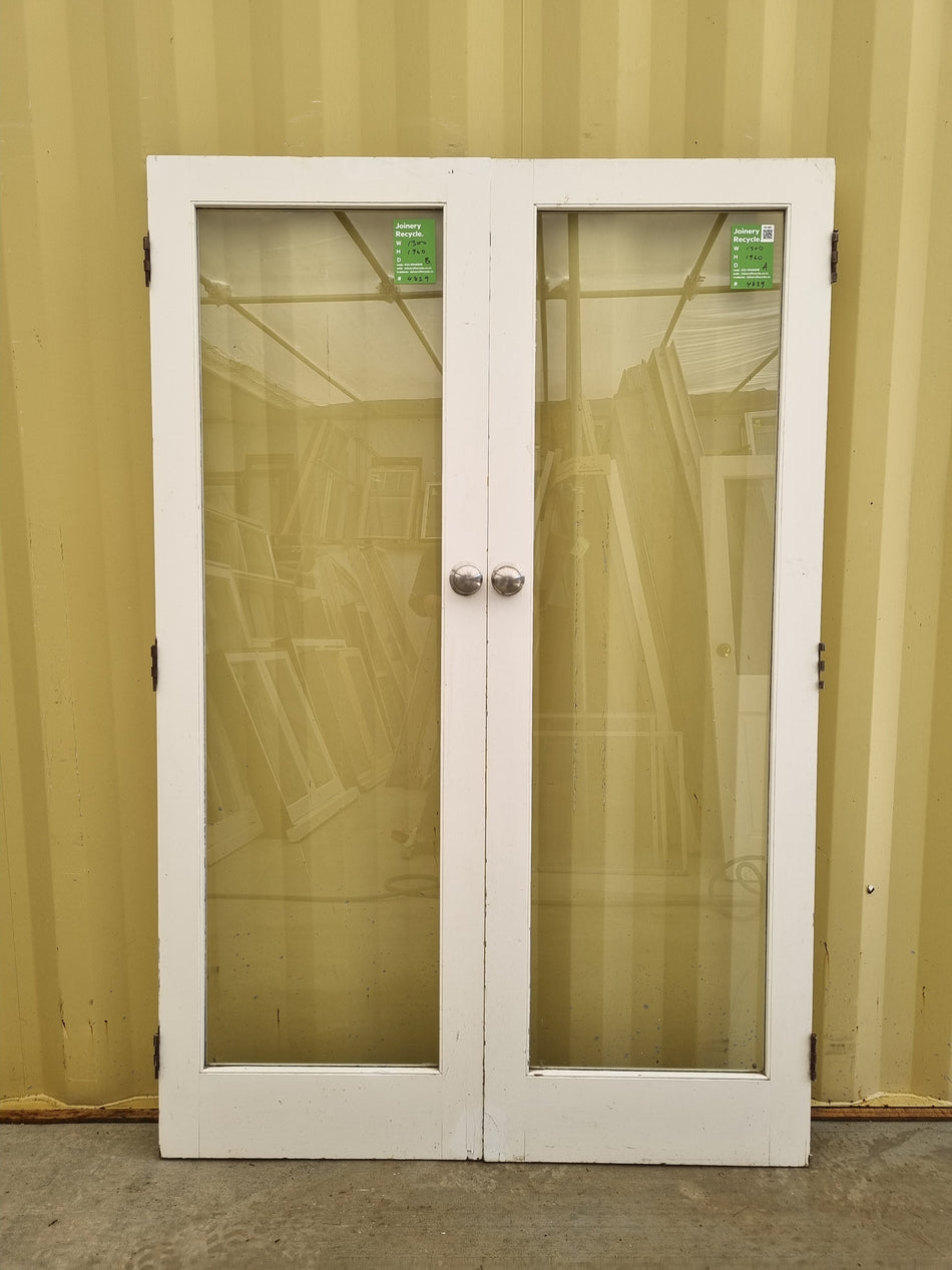 Wooden French Doors  1300 W  x 1960 H [#4829]