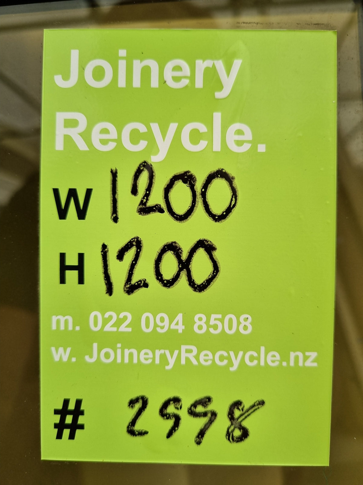 Aluminium Window Offwhite 1209 W x1200 H   [#2998] Joinery Recycle