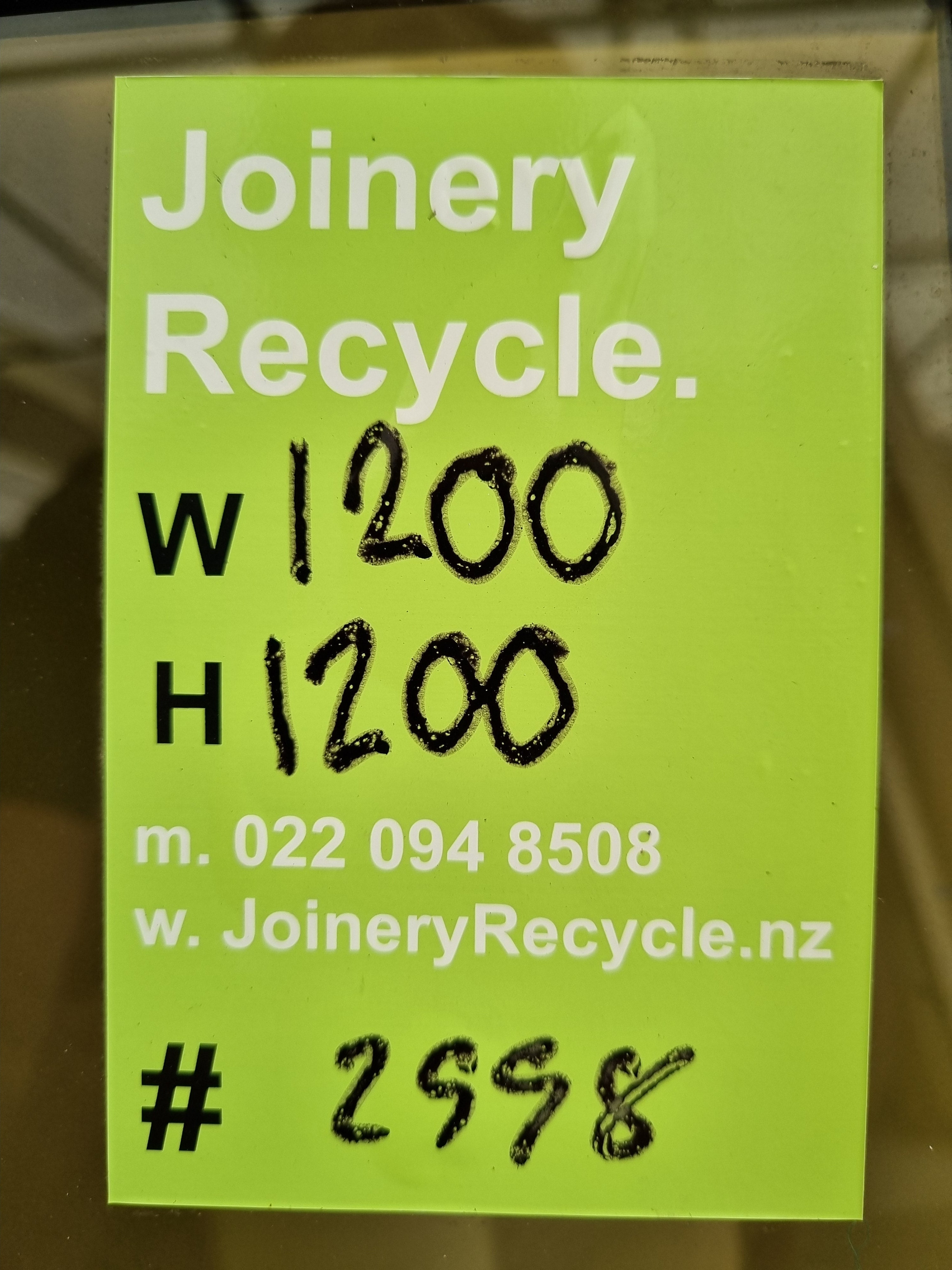 Aluminium Window Offwhite 1209 W x1200 H   [#2998] Joinery Recycle