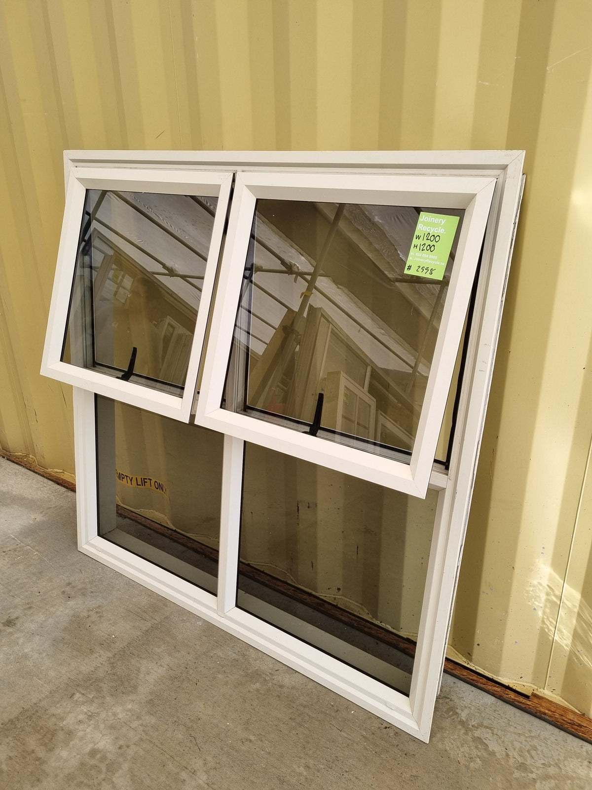 Aluminium Window Offwhite 1209 W x1200 H   [#2998] Joinery Recycle
