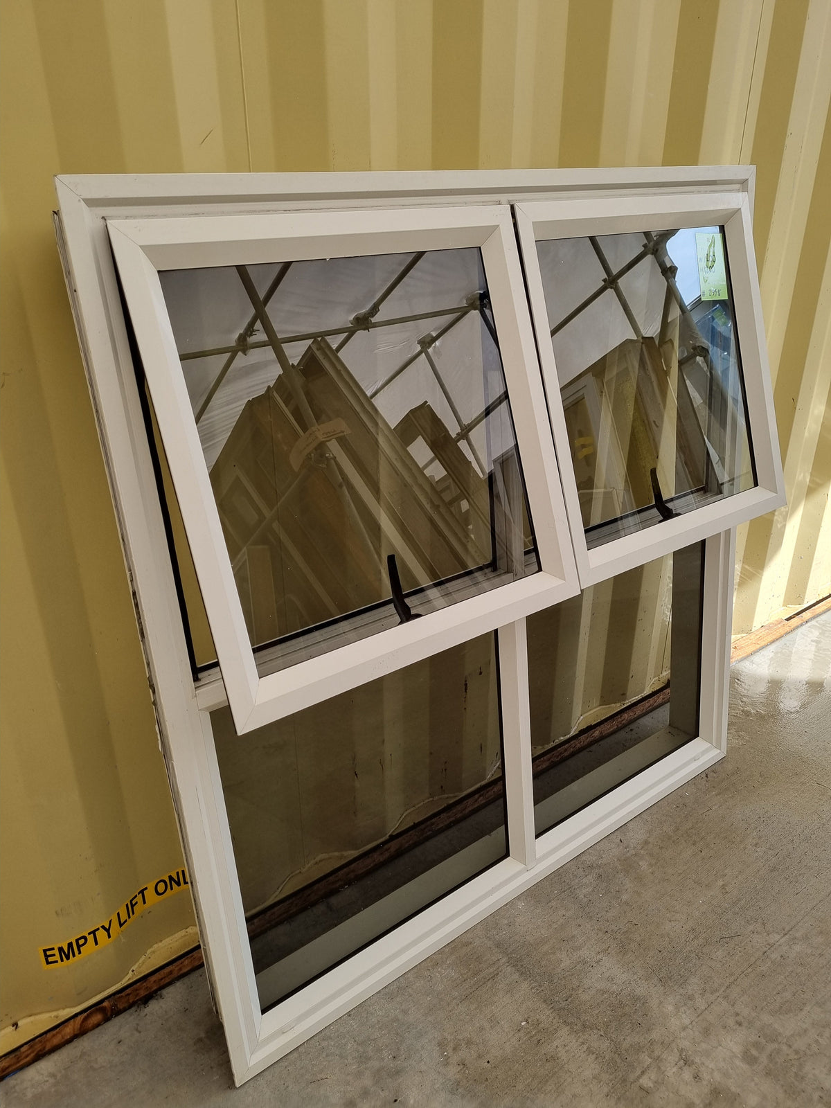 Aluminium Window Offwhite 1209 W x1200 H   [#2998] Joinery Recycle