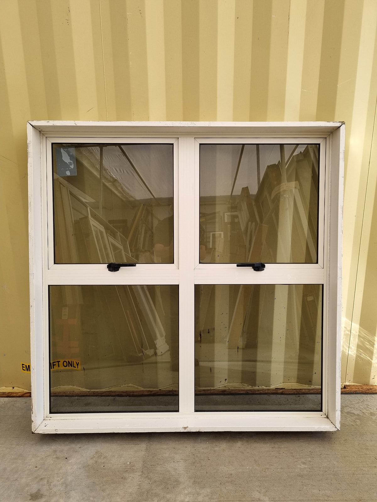 Aluminium Window Offwhite 1209 W x1200 H   [#2998] Joinery Recycle