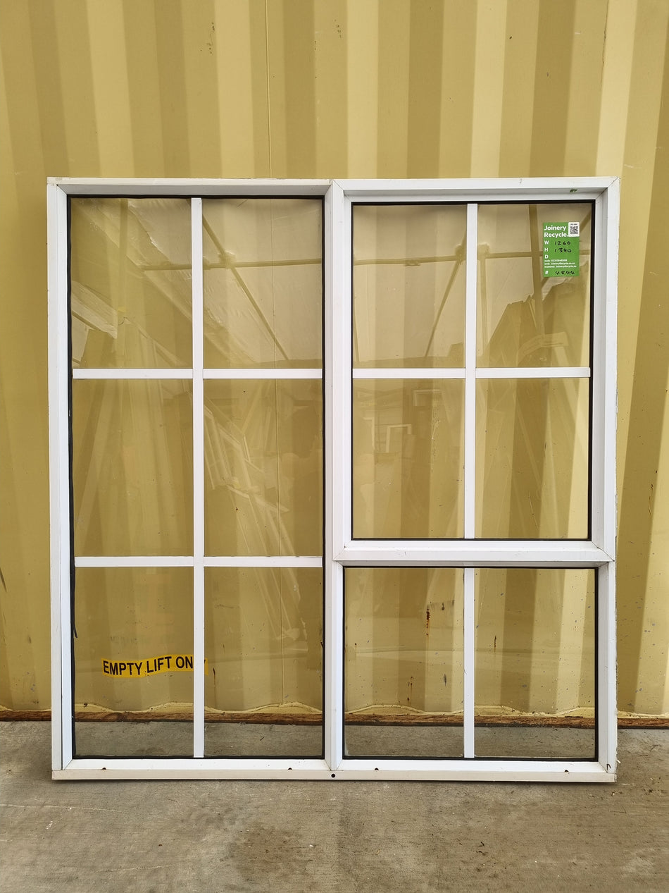 Aluminium Window White  1260 W  x 1340 H  [#4844]