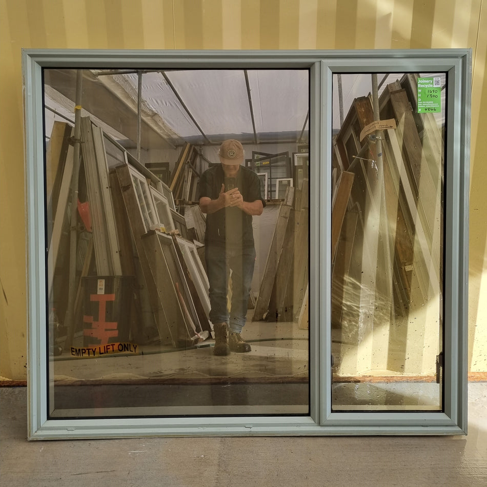 Aluminium Window Green 1490 W  x 1300 H [#4846]