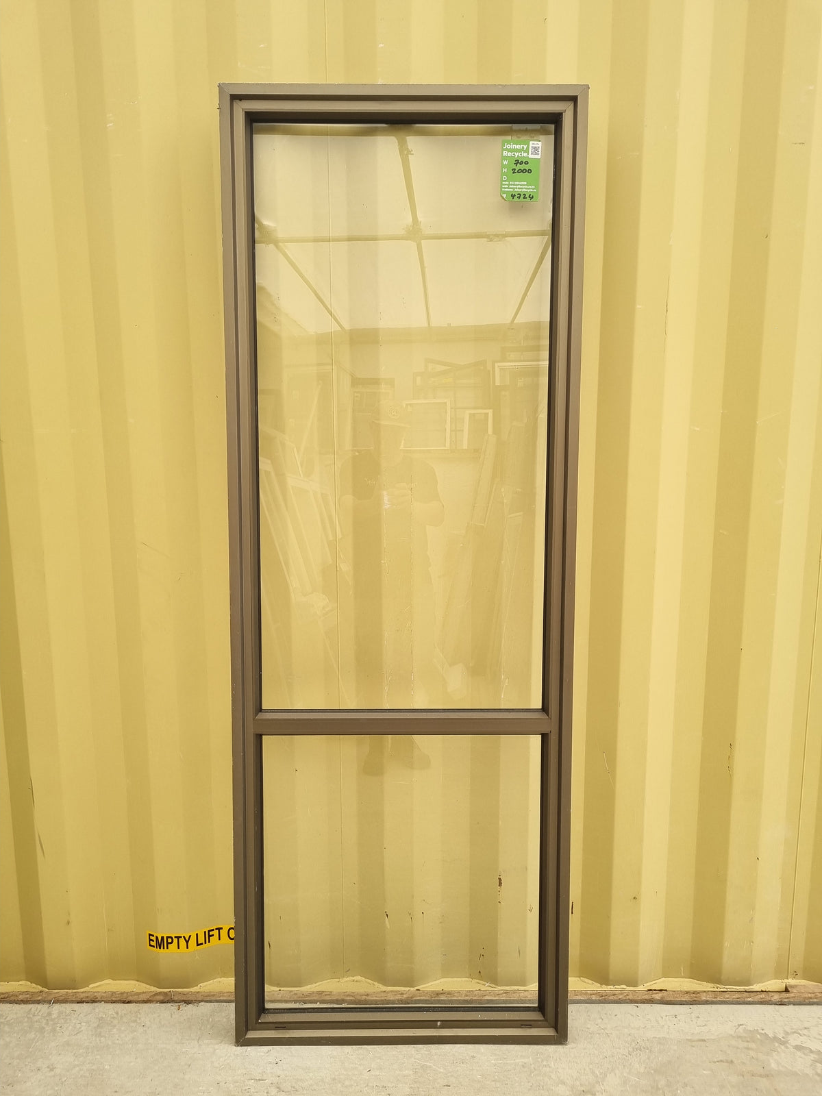 Aluminium Window Brown 700 W x 2000 H [#4724 SF] - Joinery Recycle