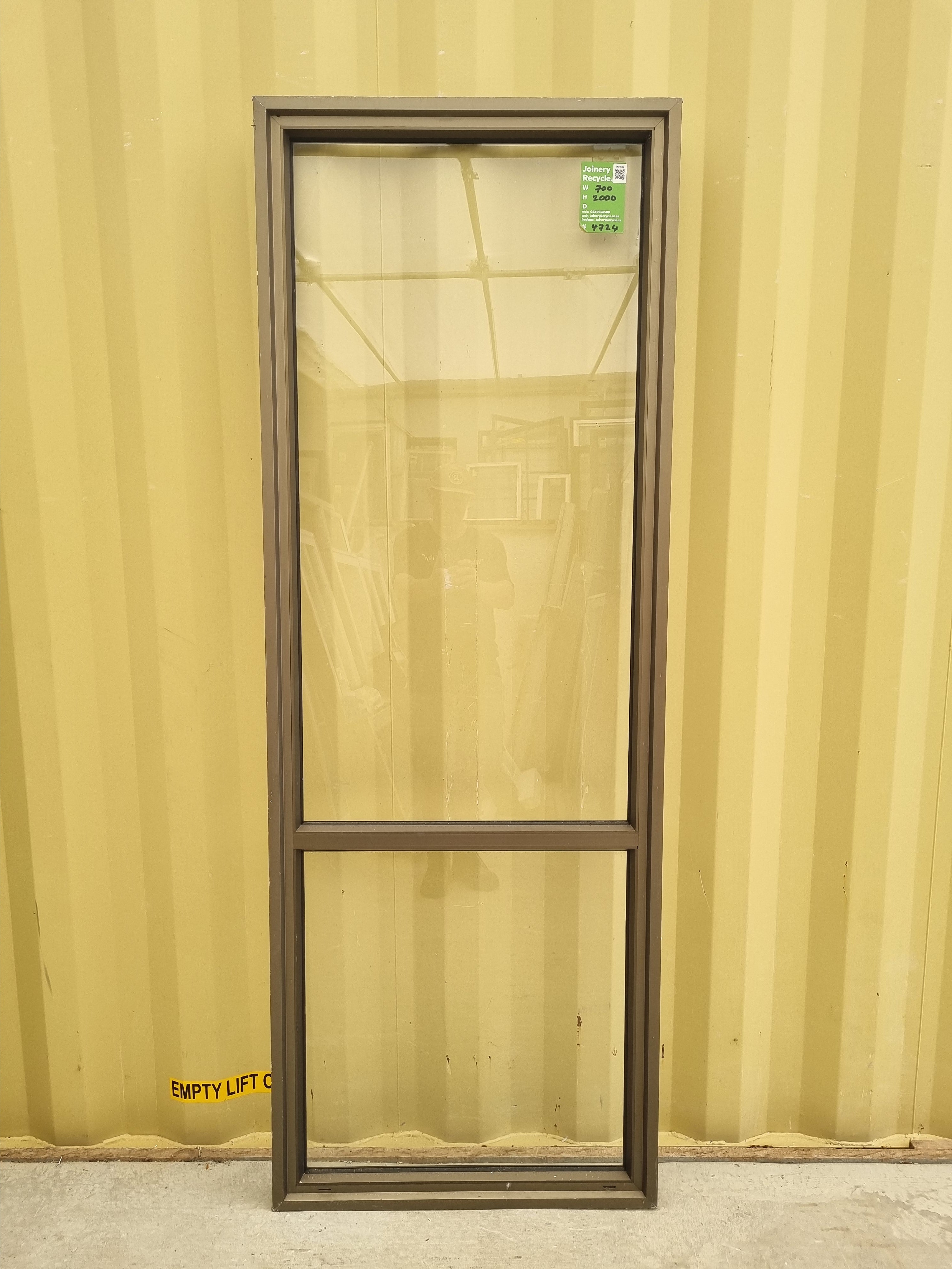 Aluminium Window Brown 700 W  x 2000 H [#4724 SF] exterior