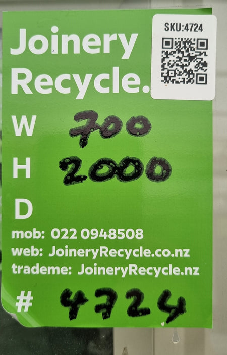 Aluminium Window Brown 700 W  x 2000 H [#4724 SF] Joinery Recycle