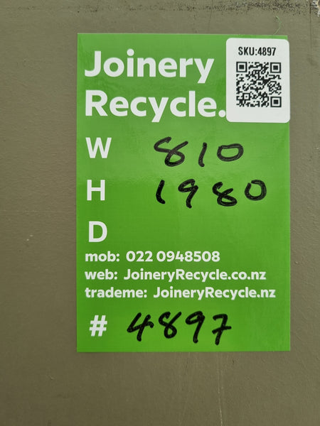 Internal Hollow Core Door   810 W  x  1980 H  [#4897 SF] Joinery Recycle