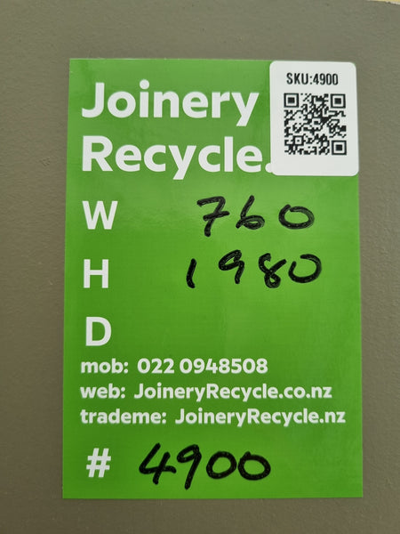 Internal Hollow Core Door   760 W  x  1980 H  [#4900 SF] Joinery Recycle