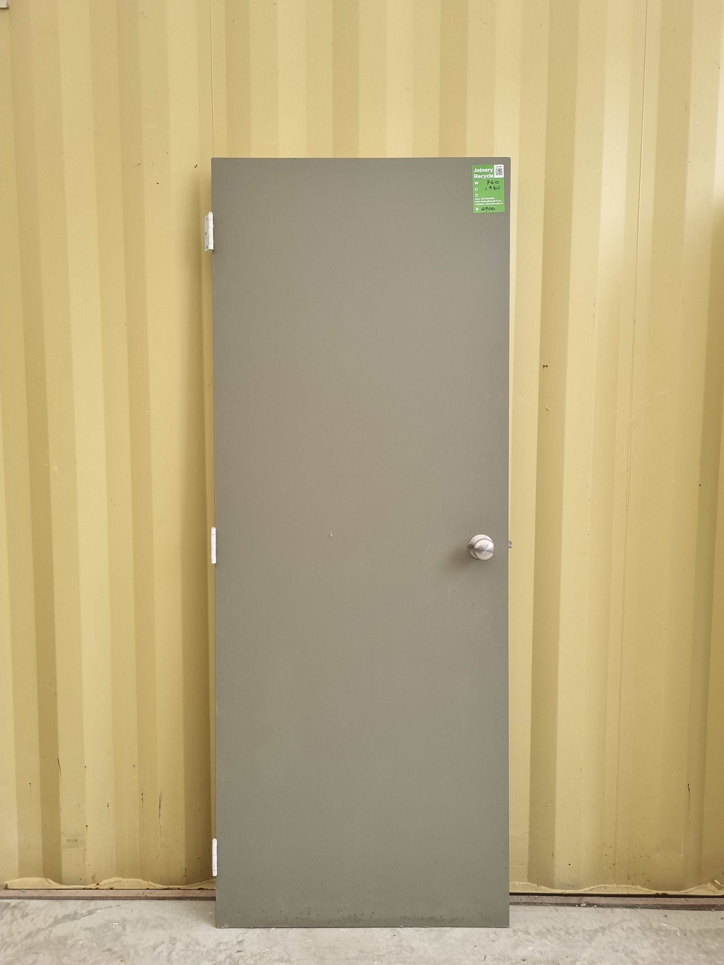 Internal Hollow Core Door   760 W  x  1980 H  [#4900 SF] Joinery Recycle