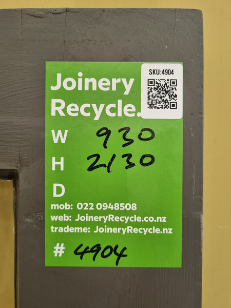 ELEGANT Wood and Glass ENTRANCE Door 930 W x 2130 H [#4904  SF] Joinery Recycle