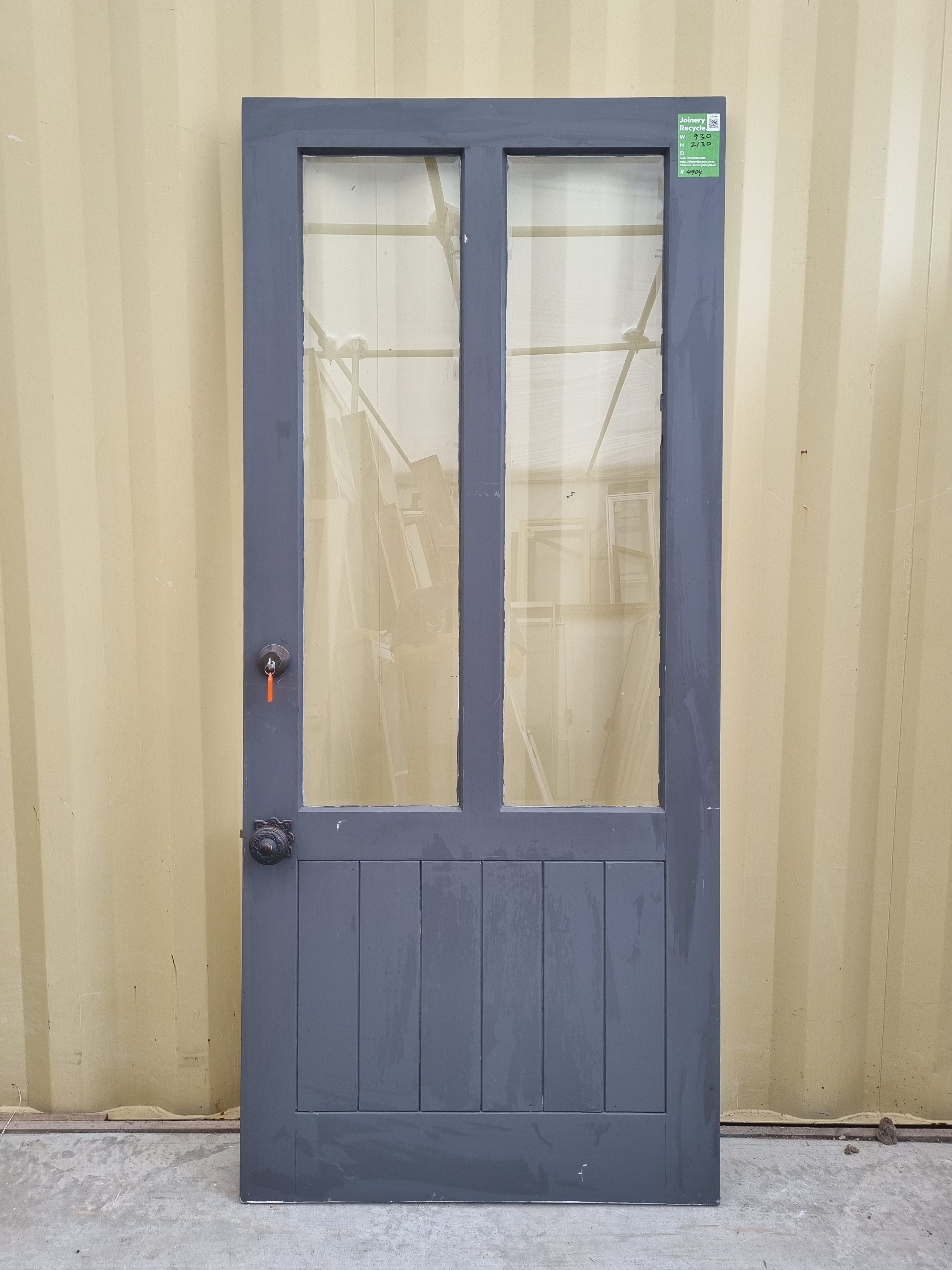 ELEGANT Wood and Glass ENTRANCE Door 930 W x 2130 H [#4904  SF] Joinery Recycle