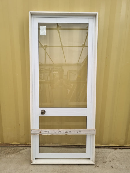 Aluminium & Glass Single Door 880 W x 2000 H  [#4622 SF] Joinery Recycle