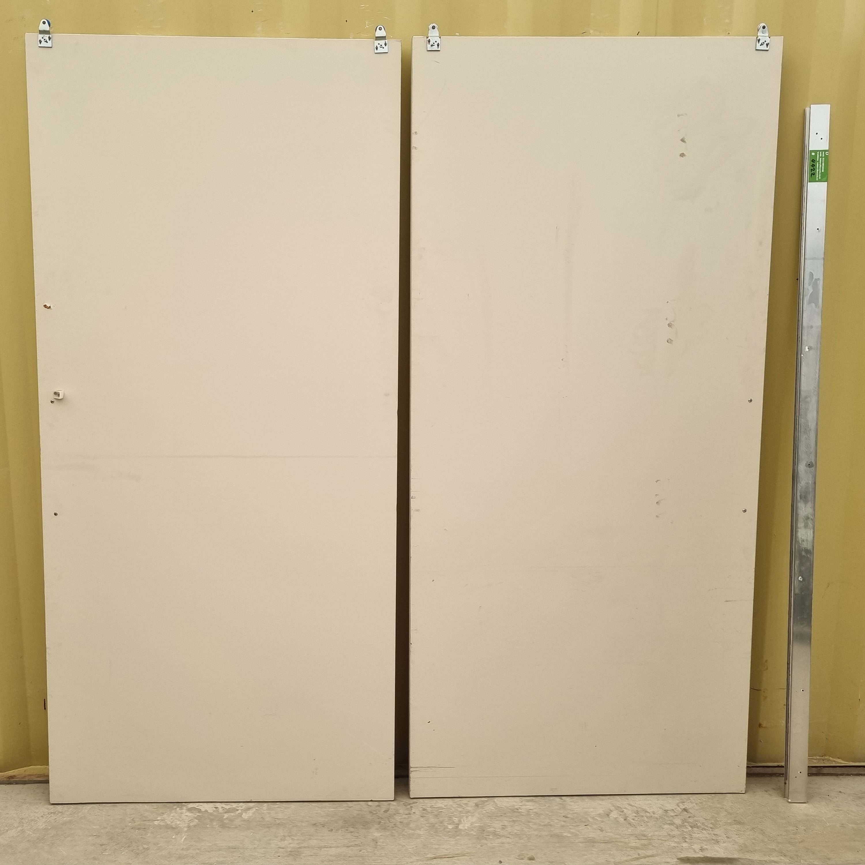 Double Set Sliding Doors and rail 1800 W  x  1950 H [#4922 SF] Back View | Joinery Recycle