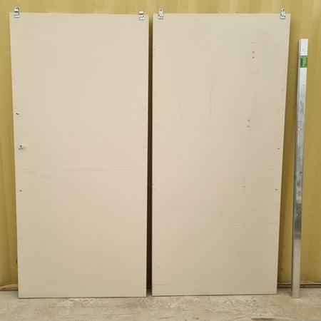Double Set Sliding Doors and rail 1800 W  x  1950 H [#4922 SF] Back View | Joinery Recycle