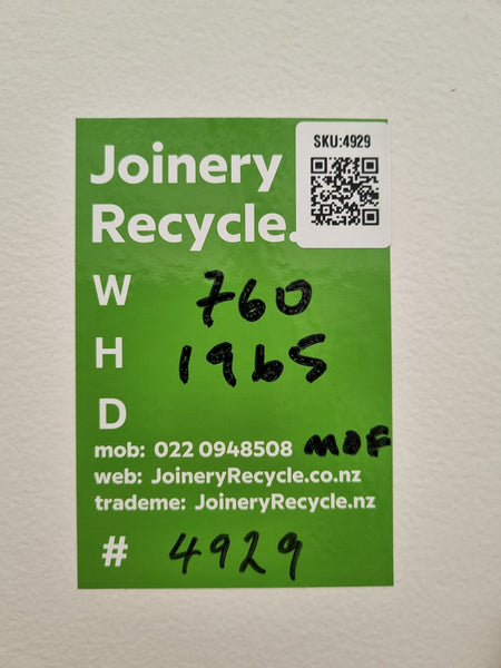 Internal Hollow Core Door   760 W  x  1965 H  [#4929 SF] Joinery Recycle