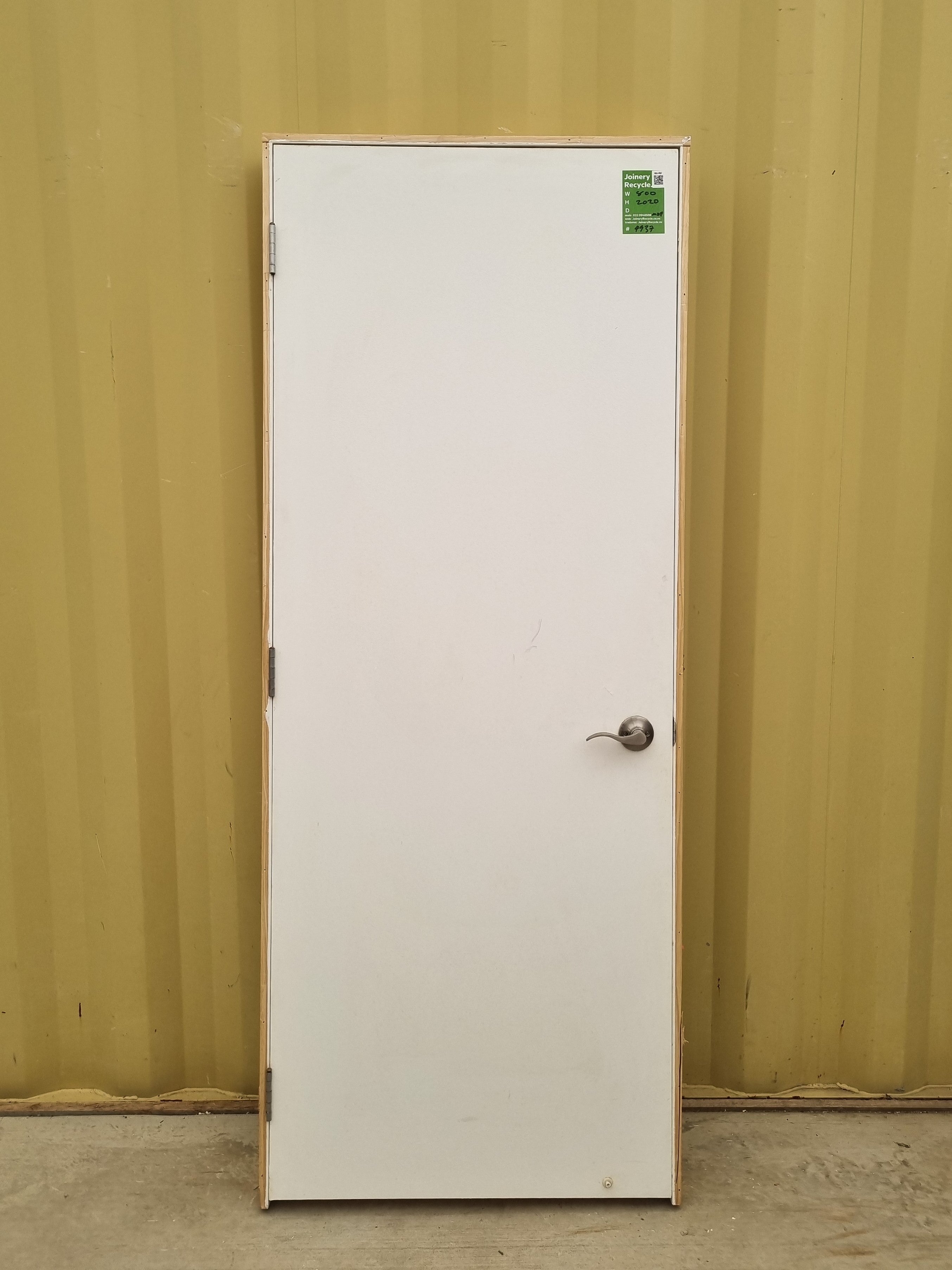 Framed Internal Hollow Core Door   800 W  x  2020 H  [#4937 SF] Joinery Recycle