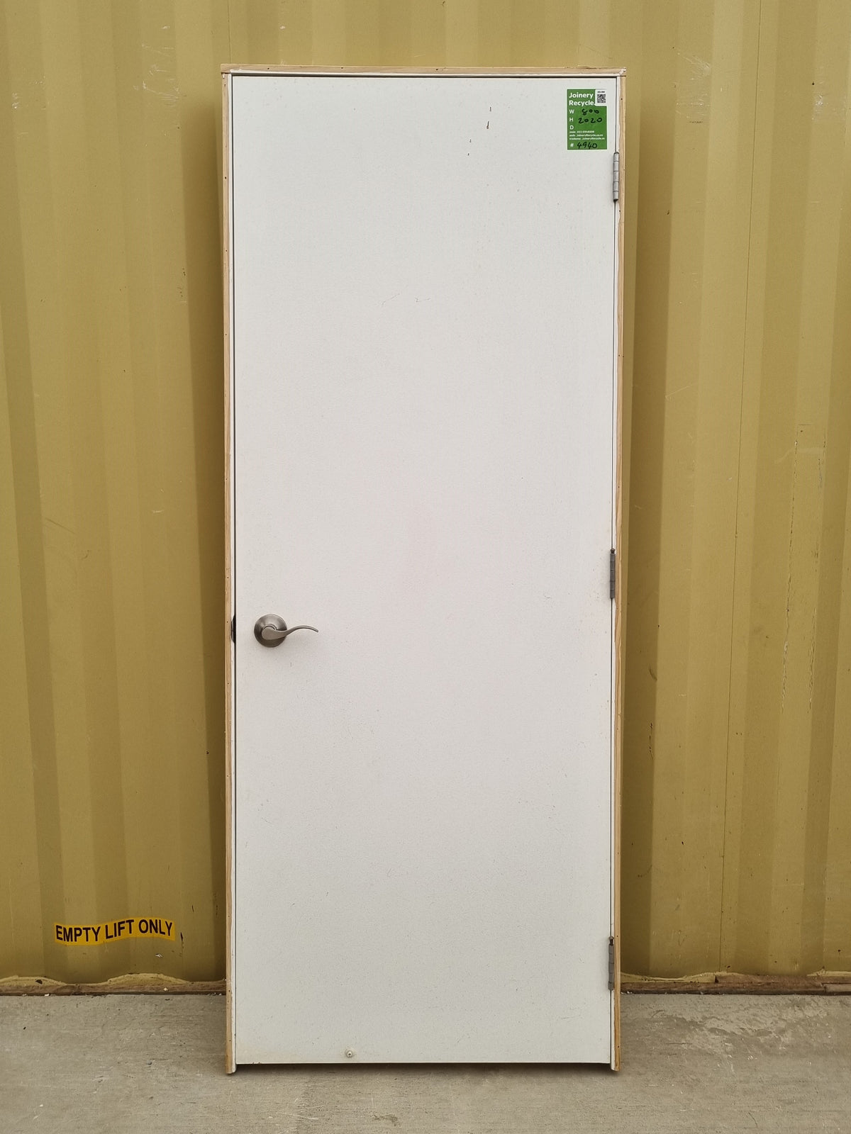 framed internal wooden door