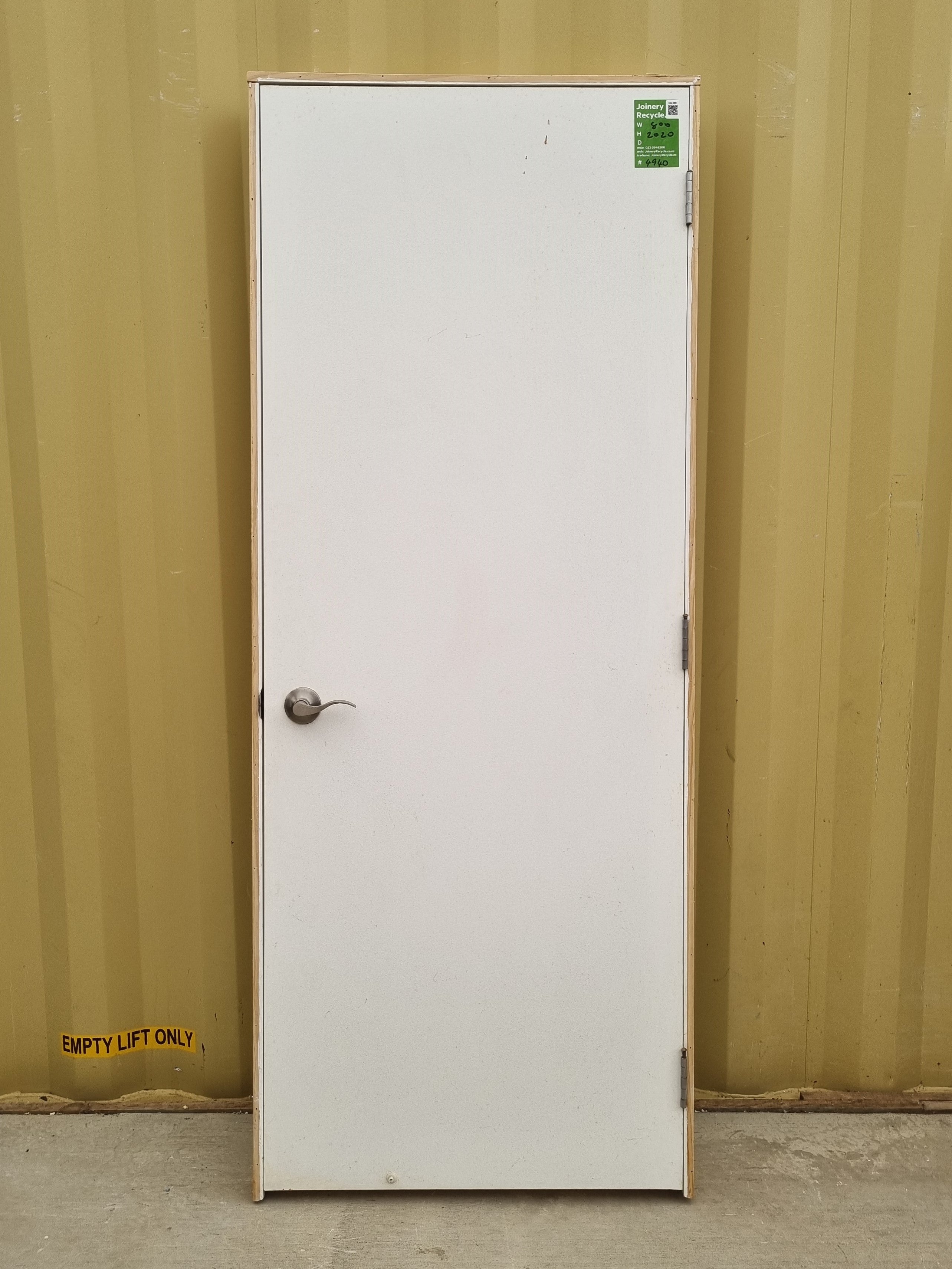 framed internal wooden door