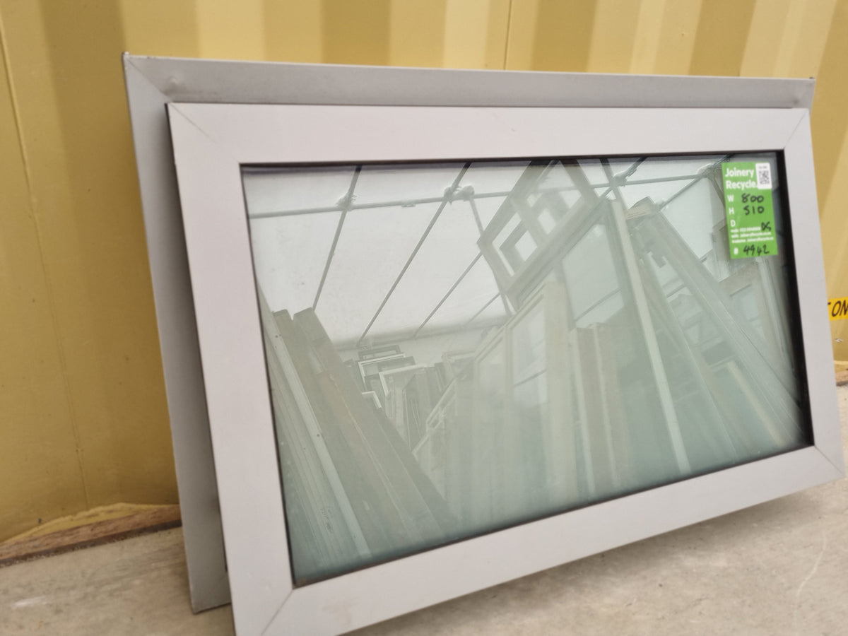DOUBLE GLAZED Aluminium BATHROOM Window Grey 800  W  x  510 H [#4942  SF] Side View | Joinery Recycle