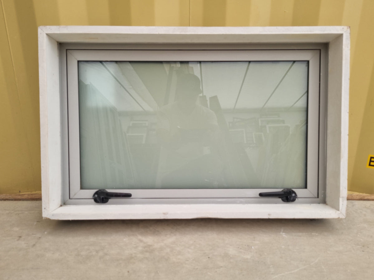 DOUBLE GLAZED Aluminium BATHROOM Window Grey 800  W  x  510 H [#4942  SF] Interior View | Joinery Recycle