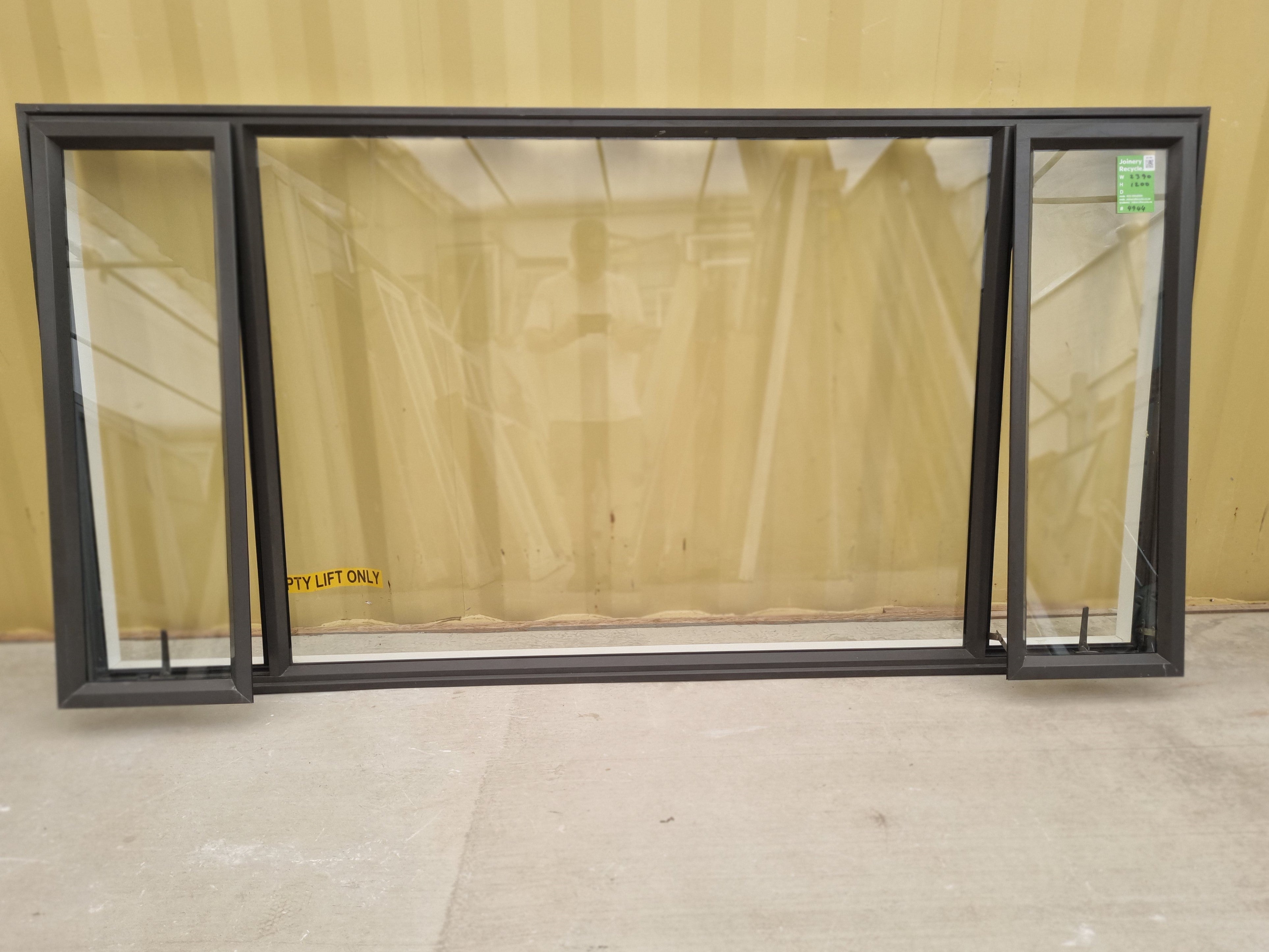 Aluminium Window Ironsand 2390 W  x 1200 H [#4944 SF] with Two Opening Sashes