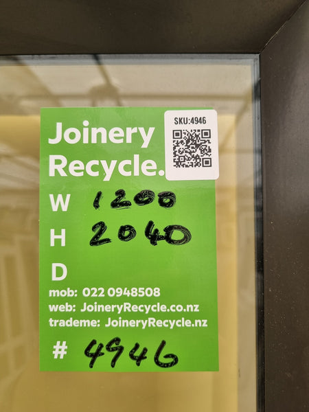 Aluminium Window Ironsand 1200 W  x  2040 H [#4946 SF] Joinery Recycle