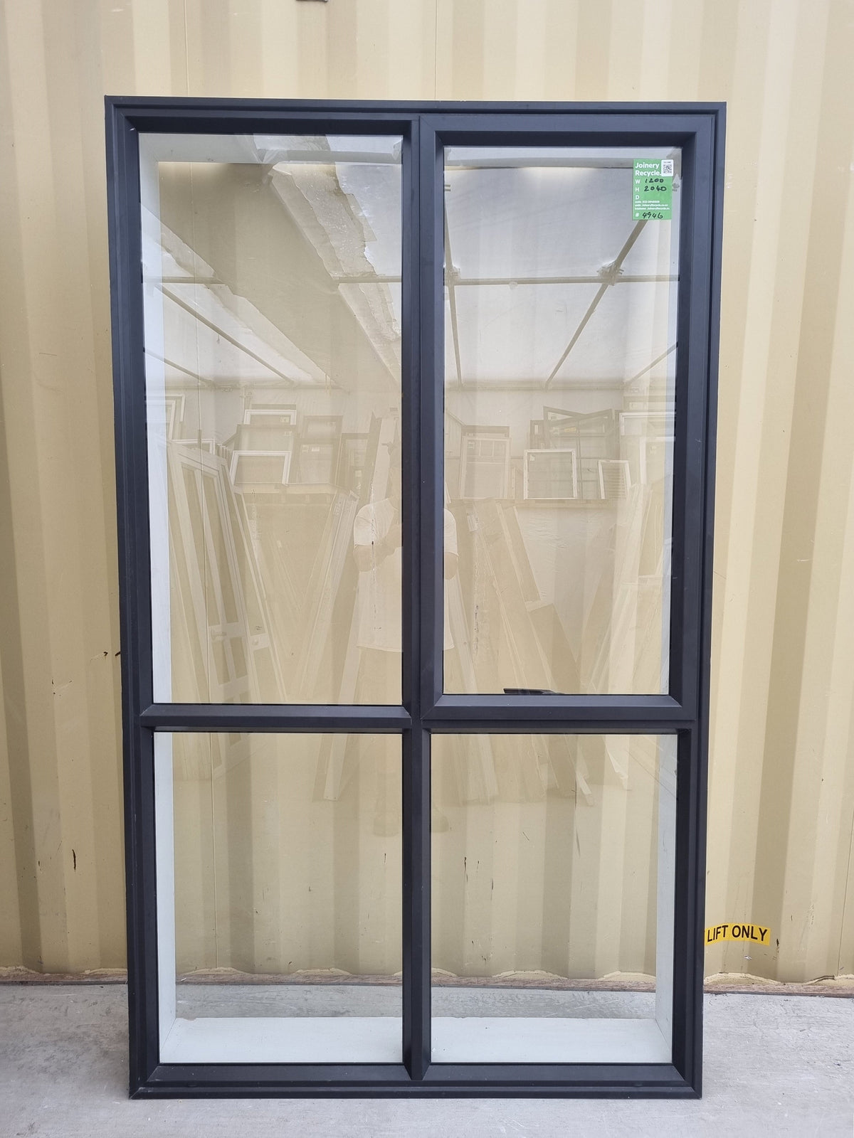 Aluminium Window Ironsand 1200 W  x  2040 H [#4946 SF] Exterior View - Joinery Recycle