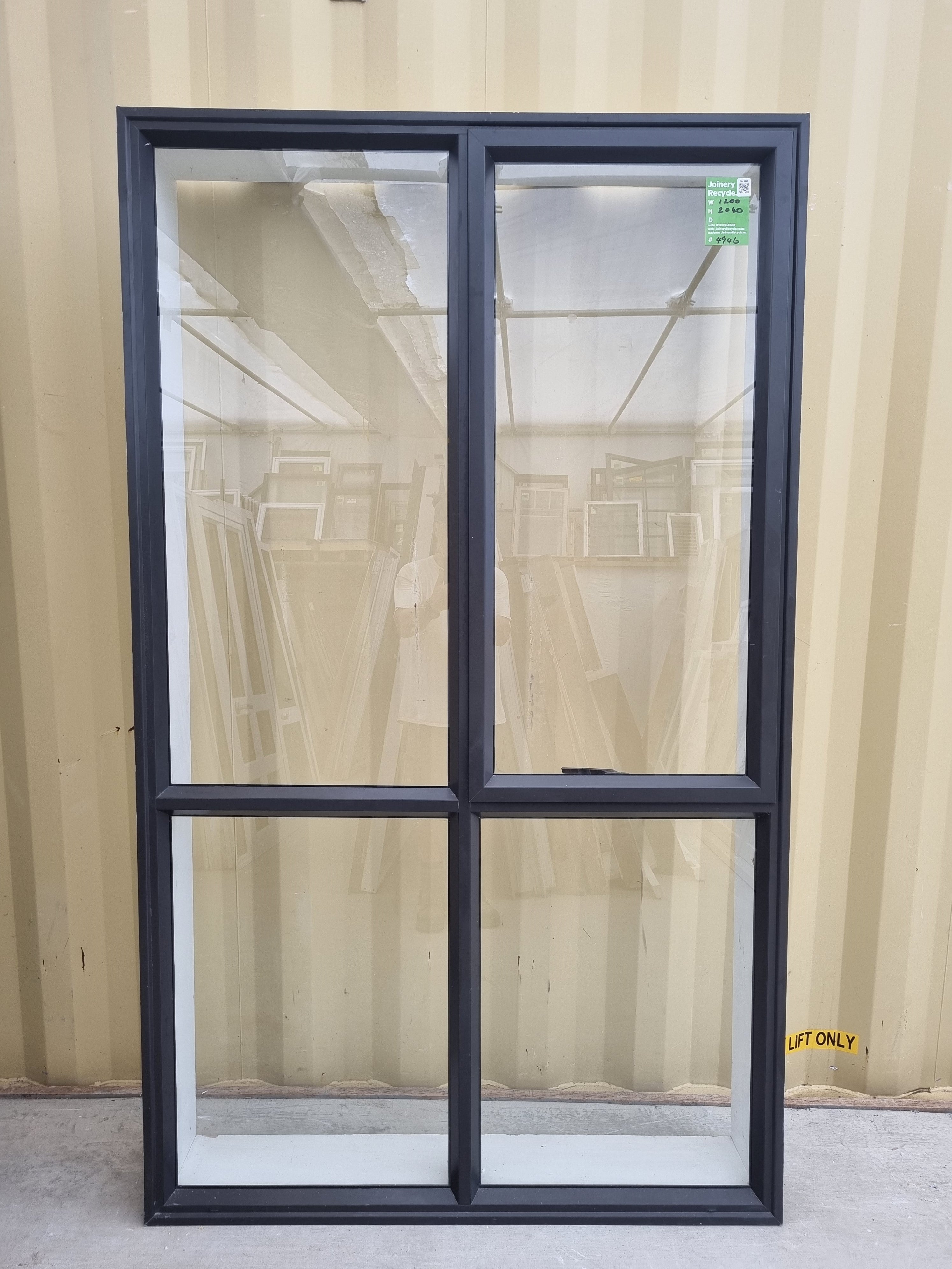 Aluminium Window Ironsand 1200 W  x  2040 H [#4946 SF] Exterior View - Joinery Recycle
