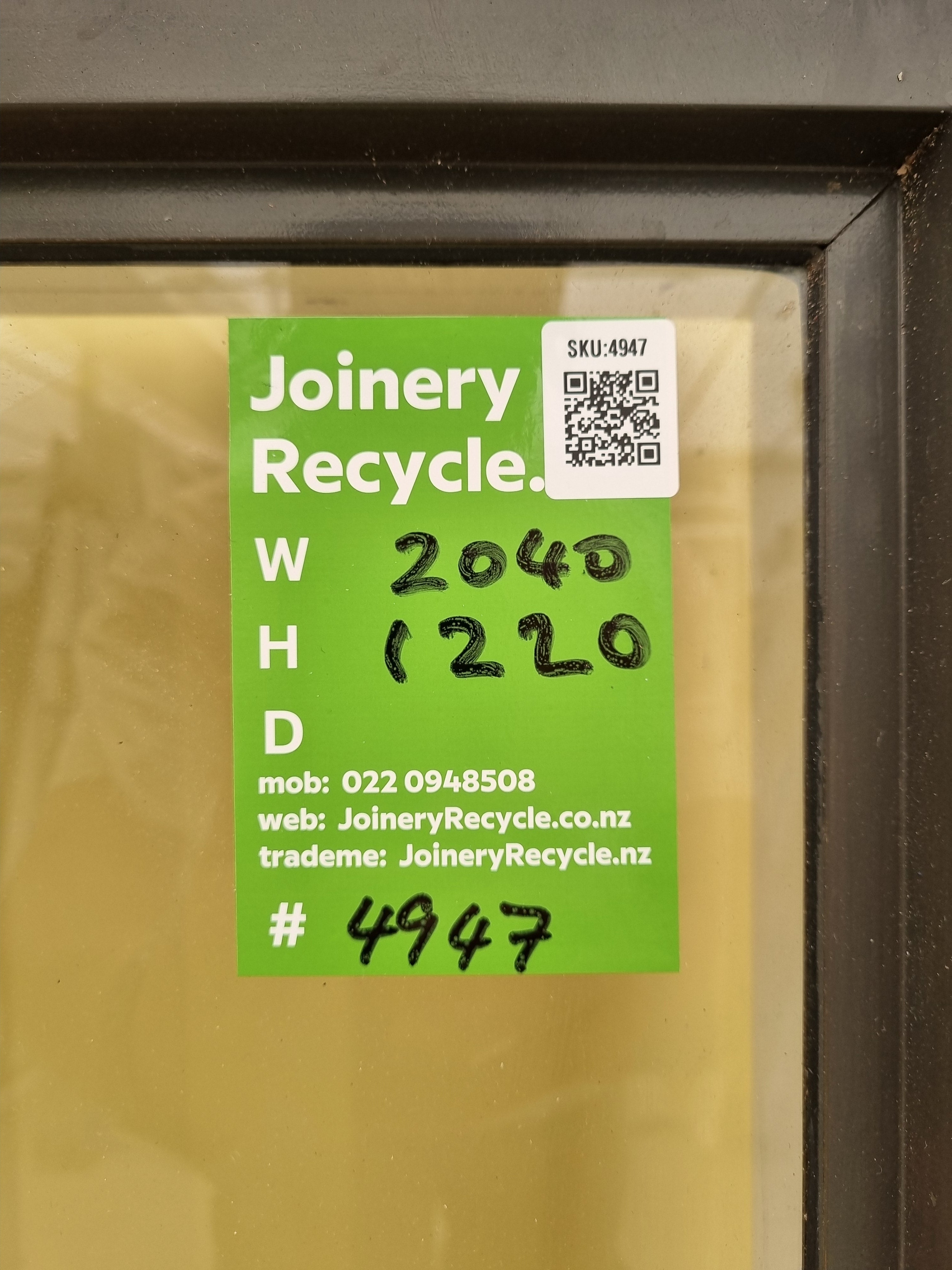 Aluminium Window Ironsand 2040 W  x 1220 H [#4947 SF] Joinery Recycle