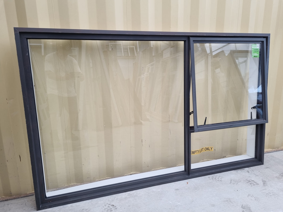 Aluminium Window Ironsand 2040 W x 1220 H [#4947 SF] - Joinery Recycle