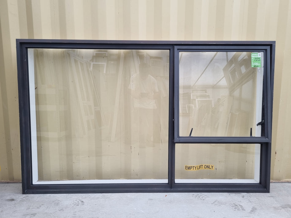 Aluminium Window Ironsand 2040 W  x 1220 H Exterior View - Joinery Recycle