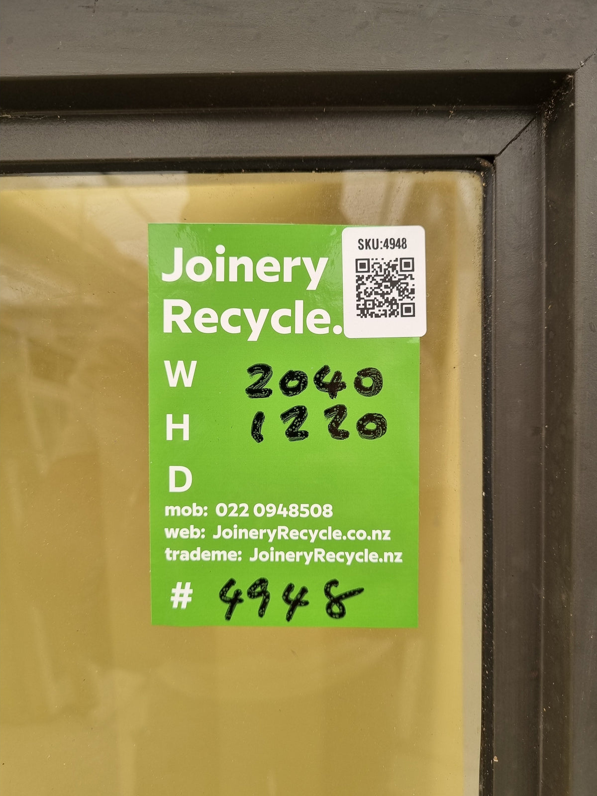 Aluminium Window Ironsand 2040 W  x  1220 H [#4948 SF] Joinery Recycle