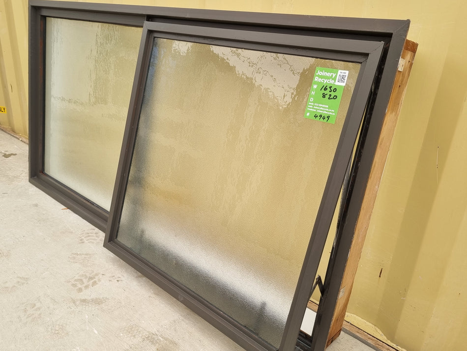 Aluminium Window Ironsand 1630 W  x 820 H with opaque glass