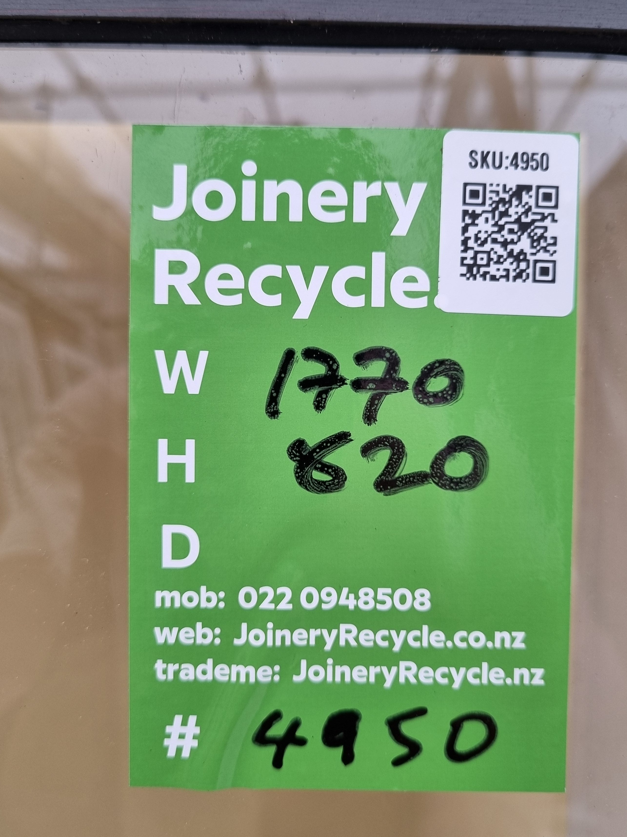 Aluminium Window Ironsand 1770 W  x 820 H [#4950 SF] Joinery Recycle