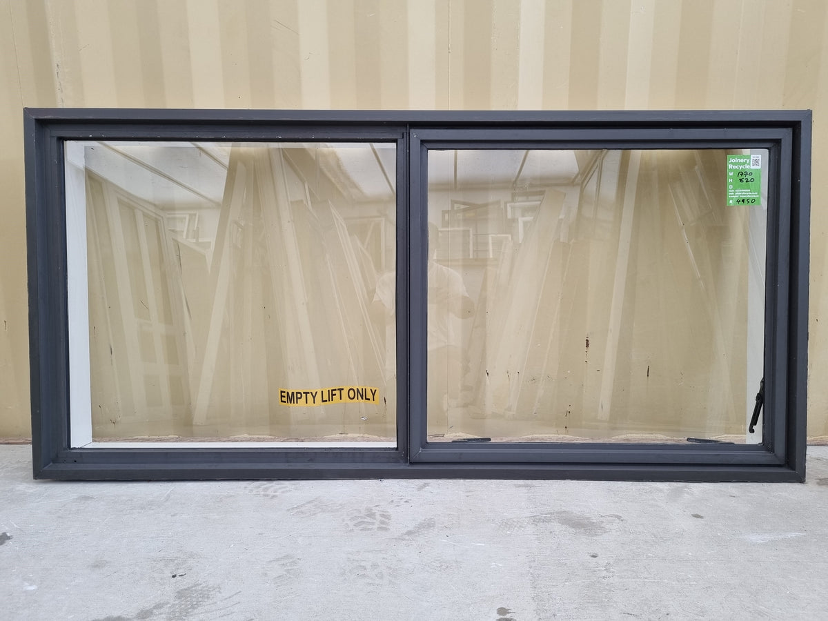 Aluminium Window Ironsand 1770 W  x 820 H [#4950 SF]  Exterior View - Joinery Recycle