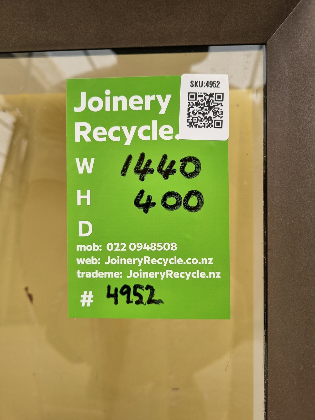 Aluminium Window Ironsand 1440 W  x  400 H [#4952 SF] Joinery Recycle