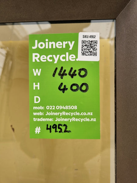 Aluminium Window Ironsand 1440 W  x  400 H [#4952 SF] Joinery Recycle