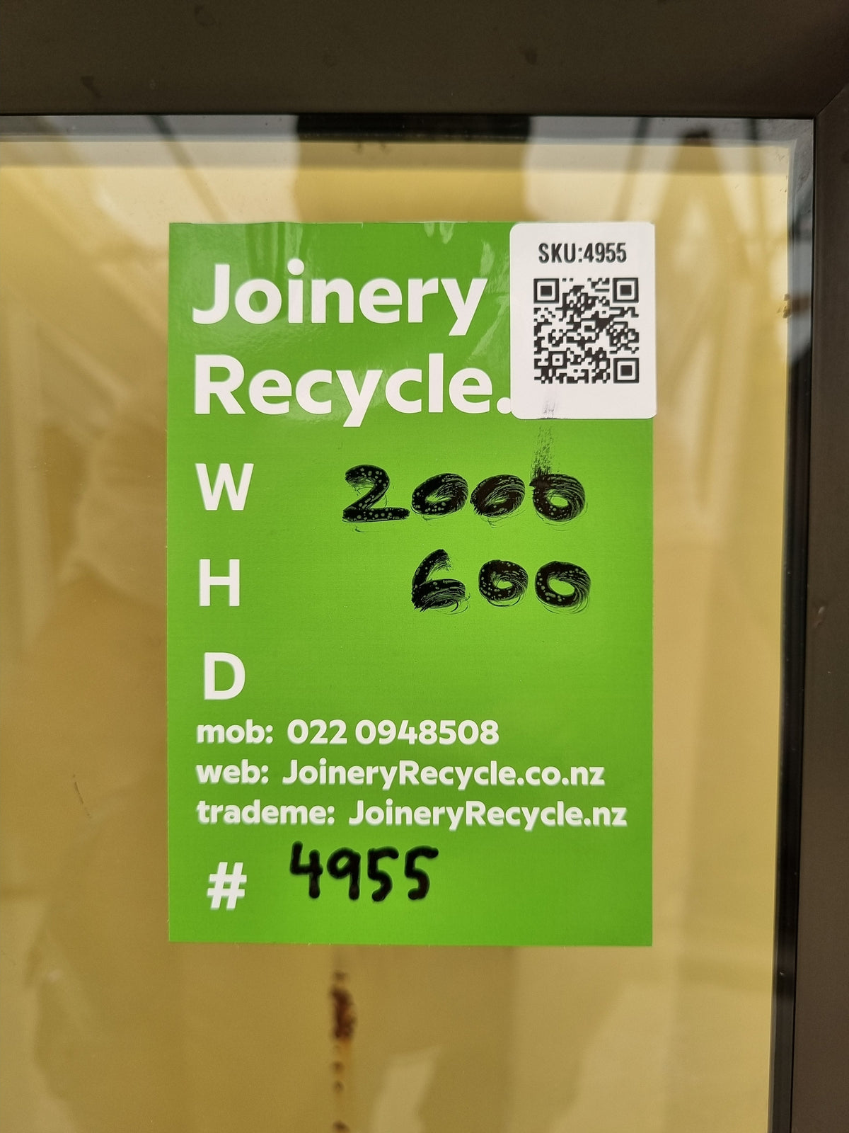 Aluminium Window Ironsand 2000 W  x 600 H [#4955 SF] Joinery Recycle