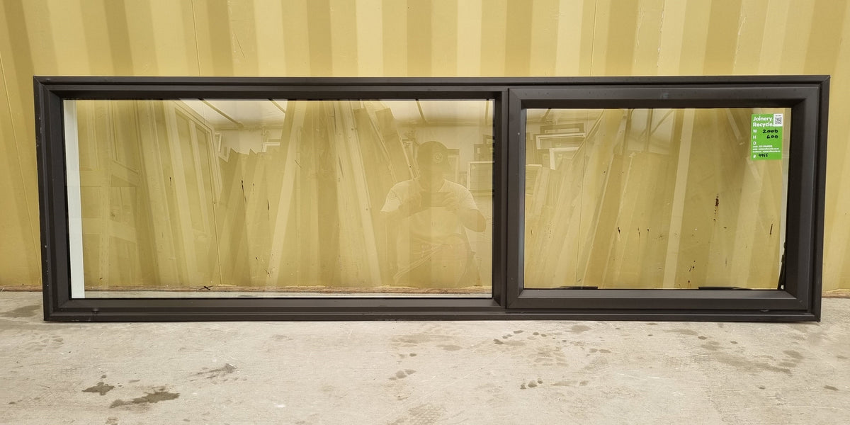 Aluminium Window Ironsand Clear Glass 2000 W  x 600 H [#4955 SF] Joinery Recycle