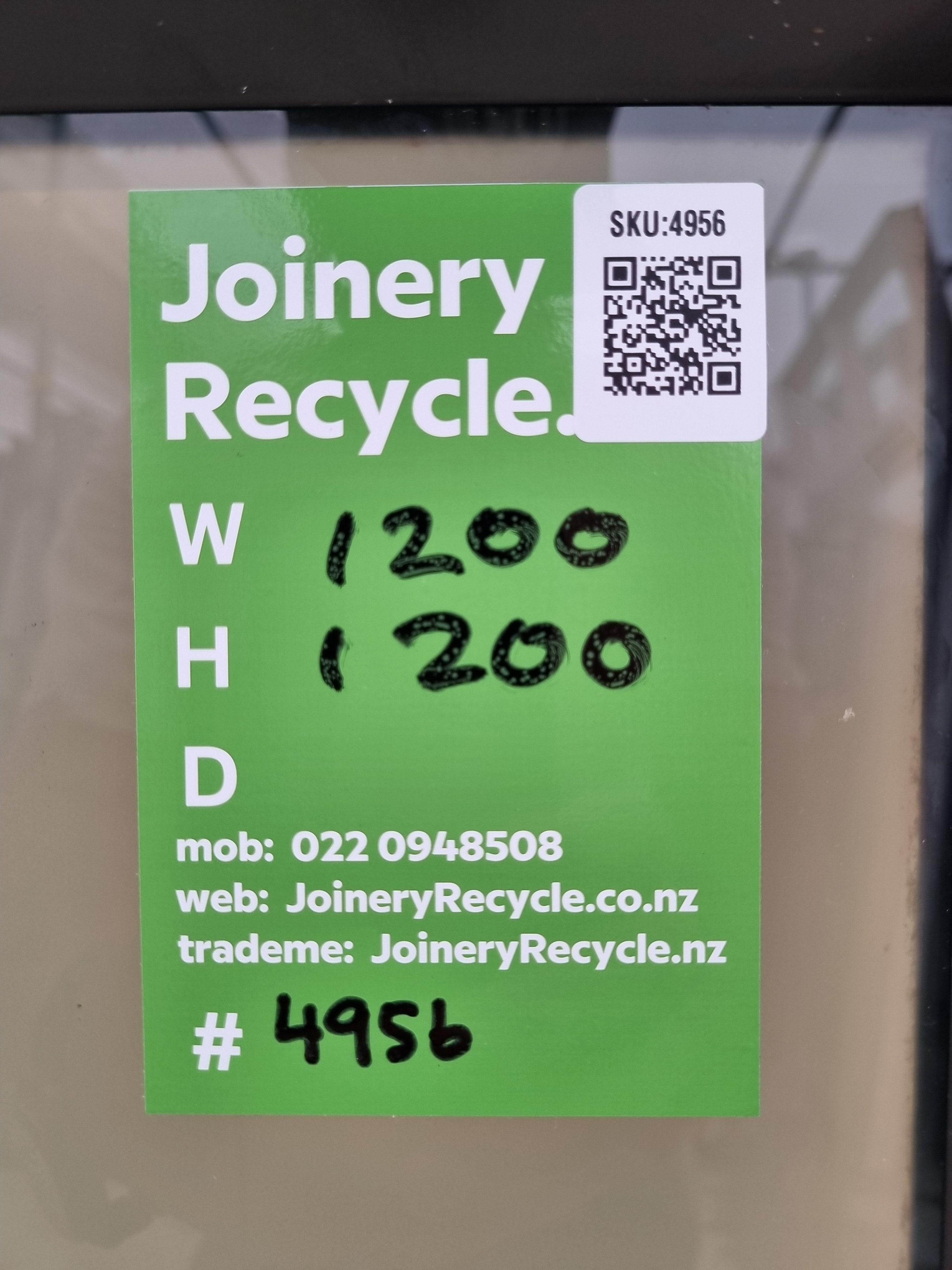 Aluminium Window Ironsand 1200 W x 1200 H [#4956 SF] Joinery Recycle