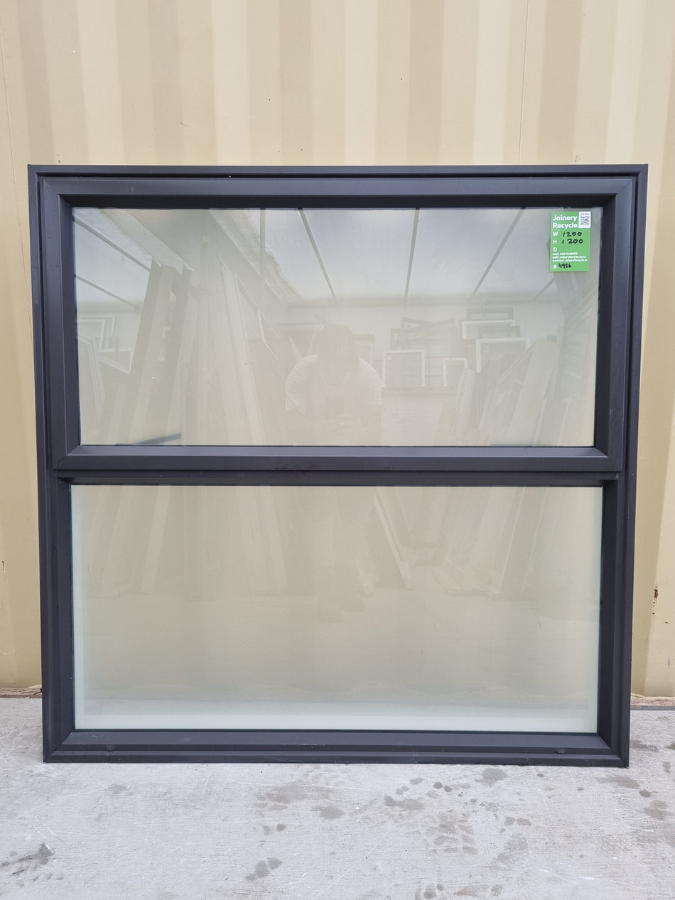 BATHROOM Aluminium Window Ironsand 1200 W x 1200 H [#4956 SF] Exterior View  Joinery Recycle