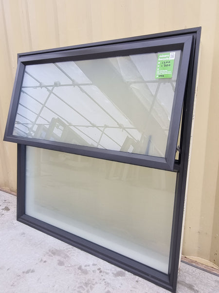 BATHROOM Aluminium Window Ironsand 1200 W x 1200 H [#4956 SF] Side View Joinery Recycle