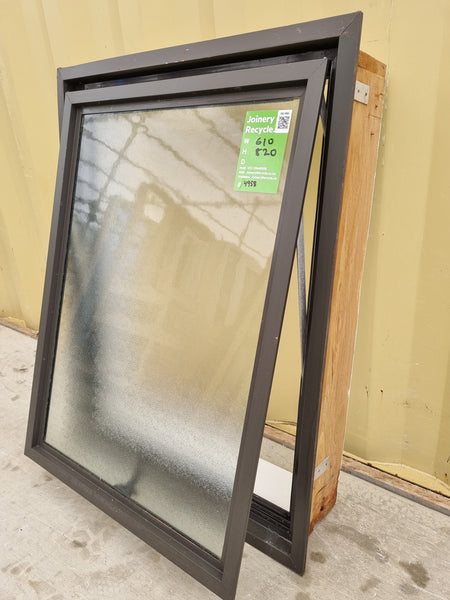 BATHROOM Aluminium Window with Awnign Opening Sash Colour Ironsand 610 W  x 820 H [#4958 SF] Joinery Recycle