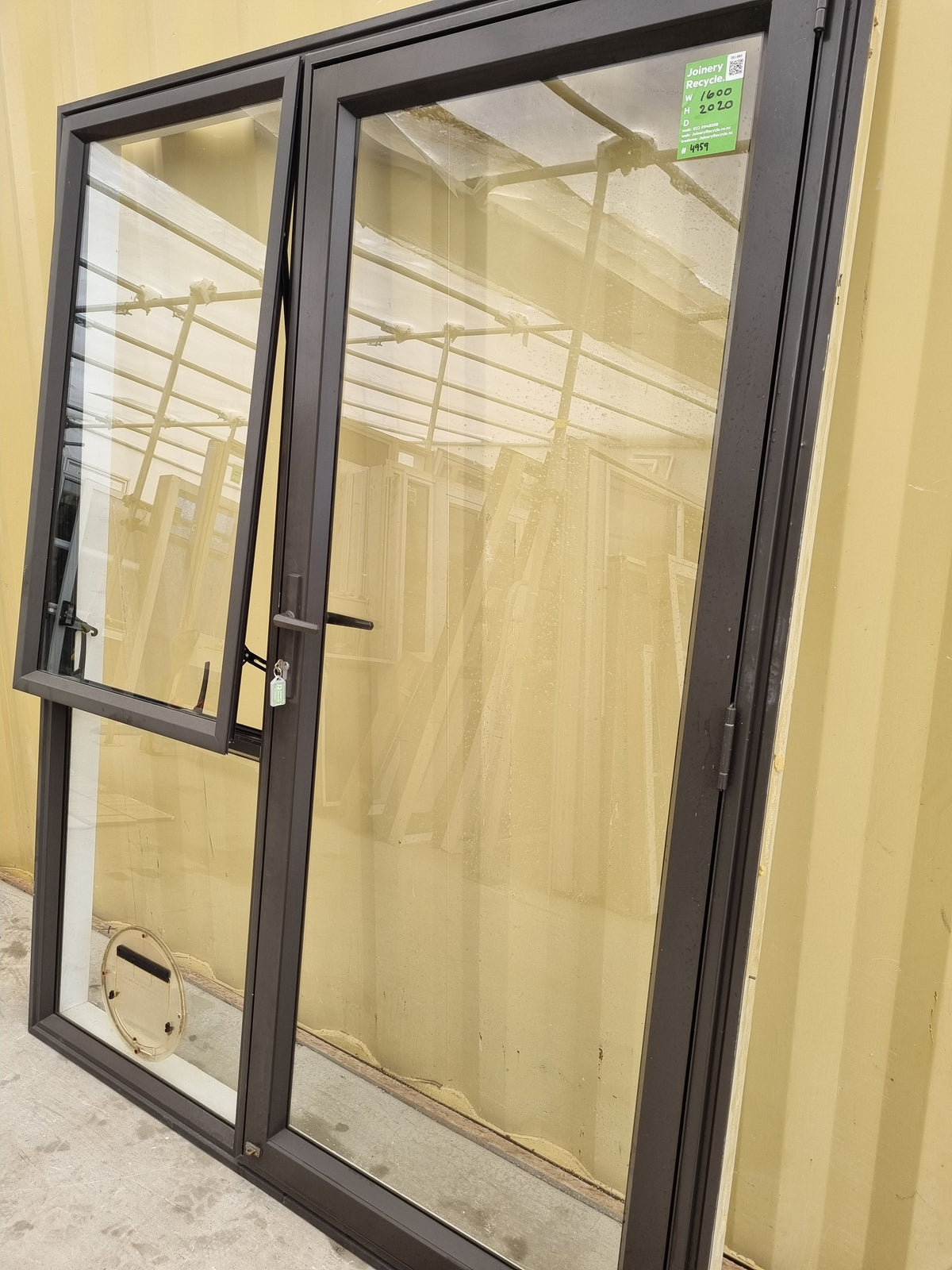 Single Door with Opening Window Side Light 1600 W  x 2020 H  [#4959 SF] Joinery Recycle