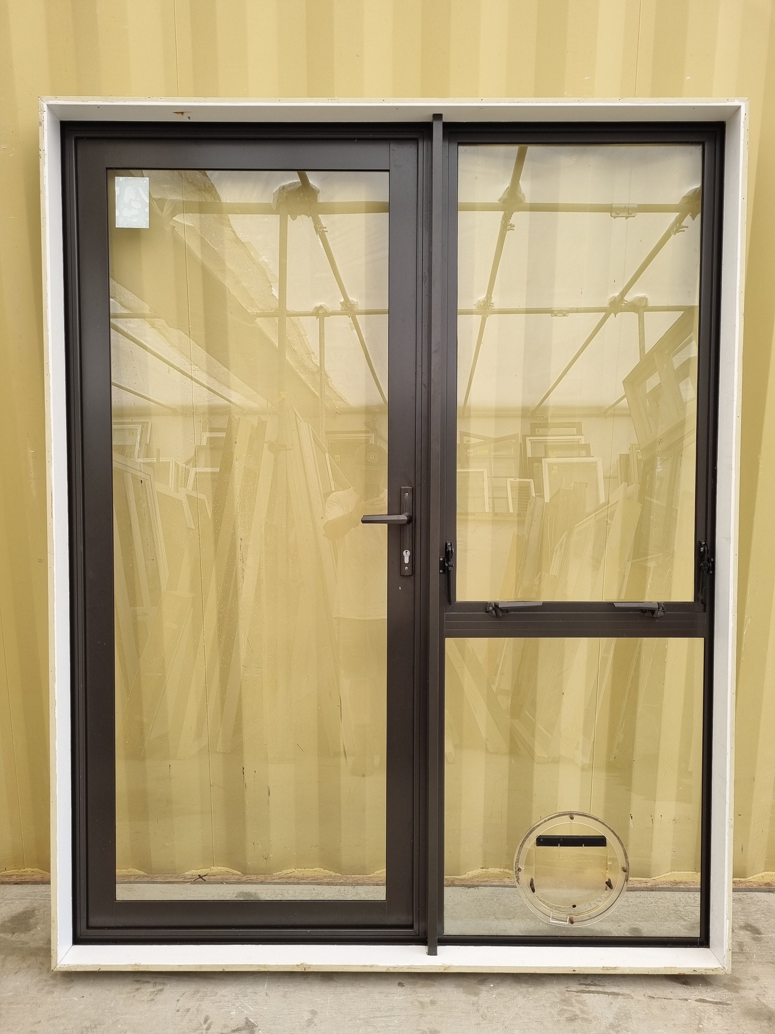 Ironsand Single Door with Side Light 1600 W  x 2020 H  [#4959 SF] nterior view Joinery Recycle
